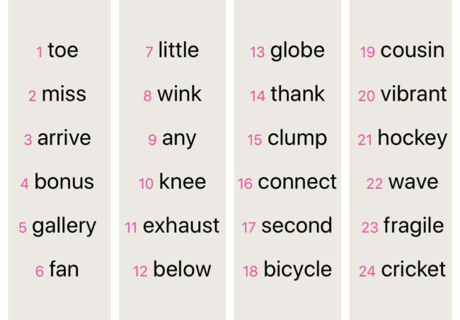 bip39 wordlist